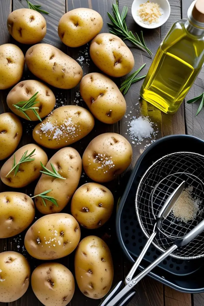 Air fryer fries with parmesan and garlic in a small bowl