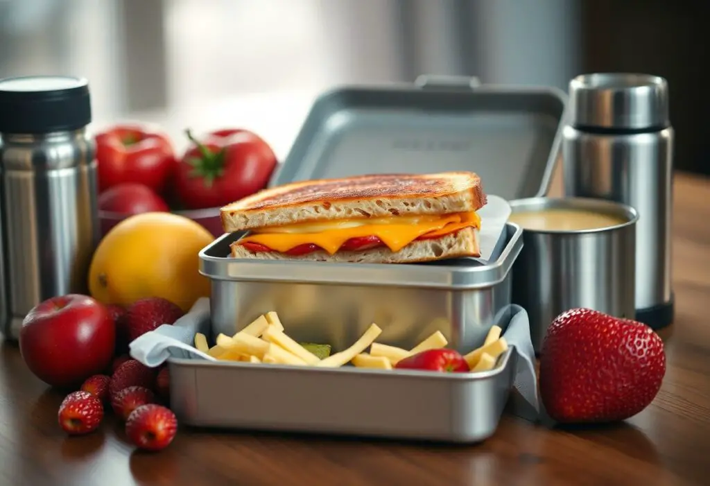 how to pack grilled cheese for lunch