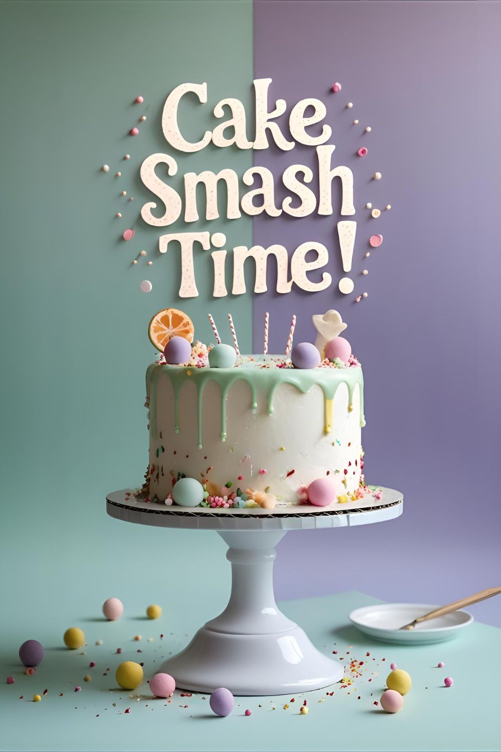1st Birthday Smash Cake Pastel