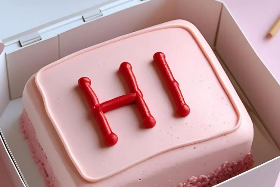 A cute minimalist pink bento cake in a box with the text overlay "Your Guide to the Cutest Bento Cake Pink".