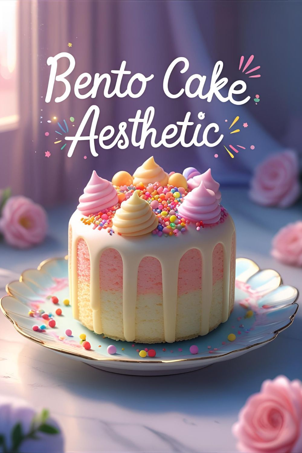 Pastel buttercream bento cake minis