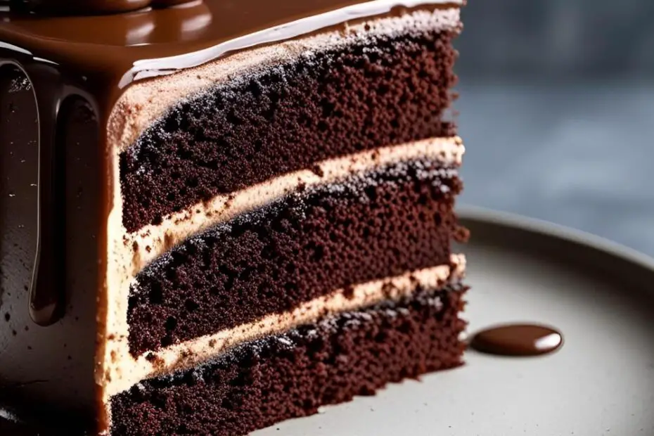 A split image showing two boyfriend birthday cake variations: one with a peanut butter frosting layer and one with a sophisticated espresso buttercream frosting.