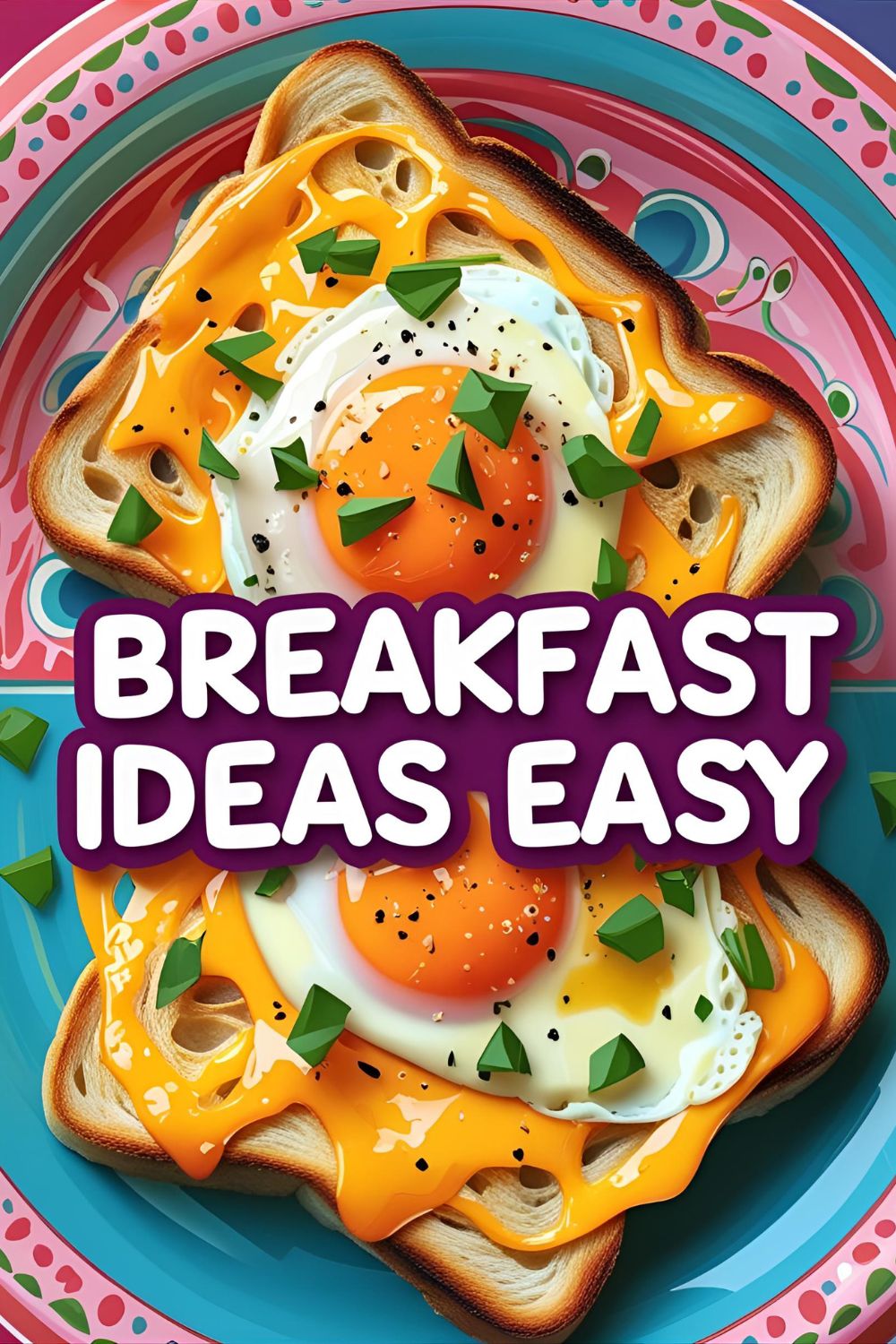 Close-up of cheesy egg and spinach toast with tomato