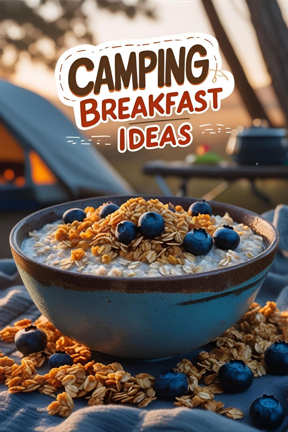 Colorful yogurt bowl with berries, granola, and chia seeds