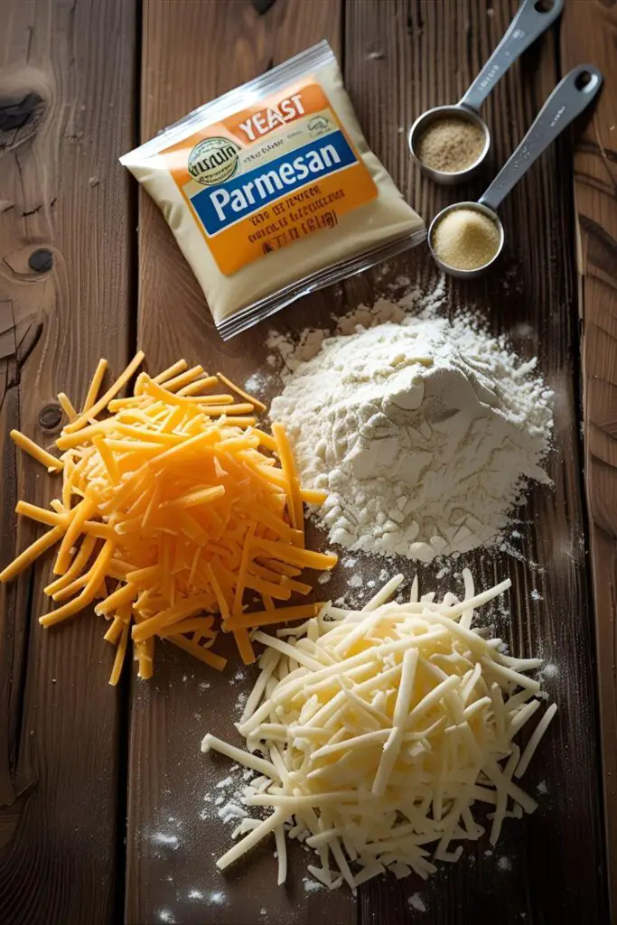 Cheese pull-apart bread showing gooey center.