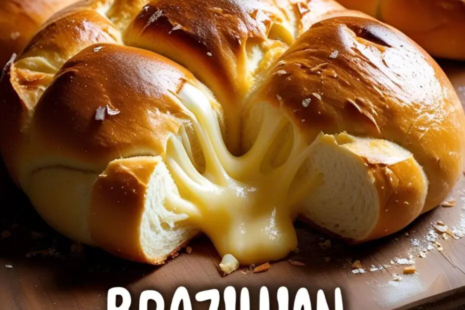 Golden Brazilian cheese bread stacked in a rustic basket, gooey and ready to devour.