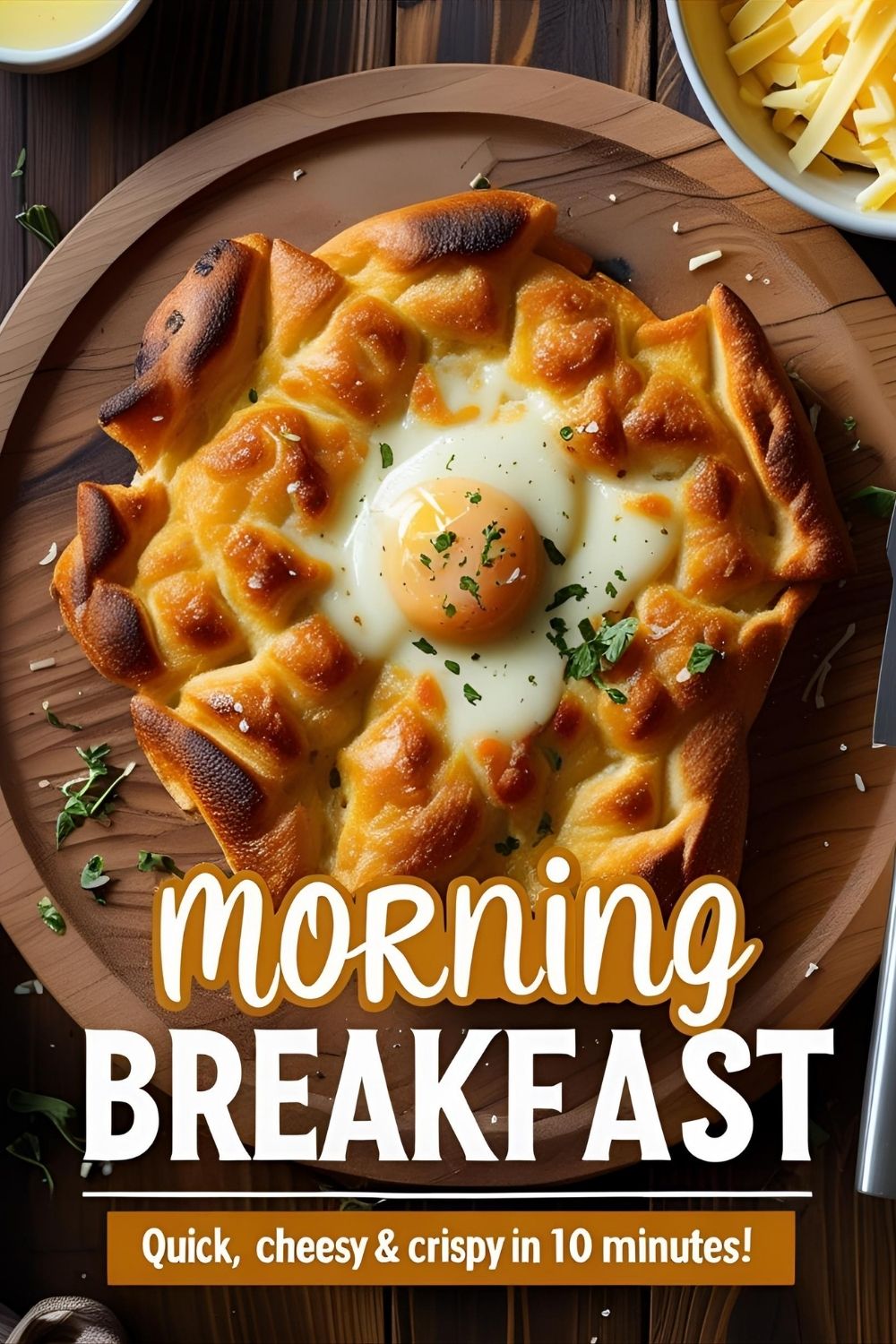 Crispy folded tortilla with cheese and scrambled eggs, perfect morning breakfast snap recipe