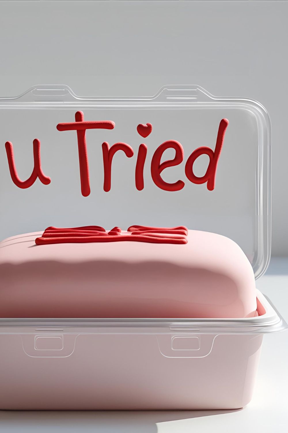 A cute pink bento cake with funny text and the overlay "The Cutest Small Cake Designs You NEED to Try".