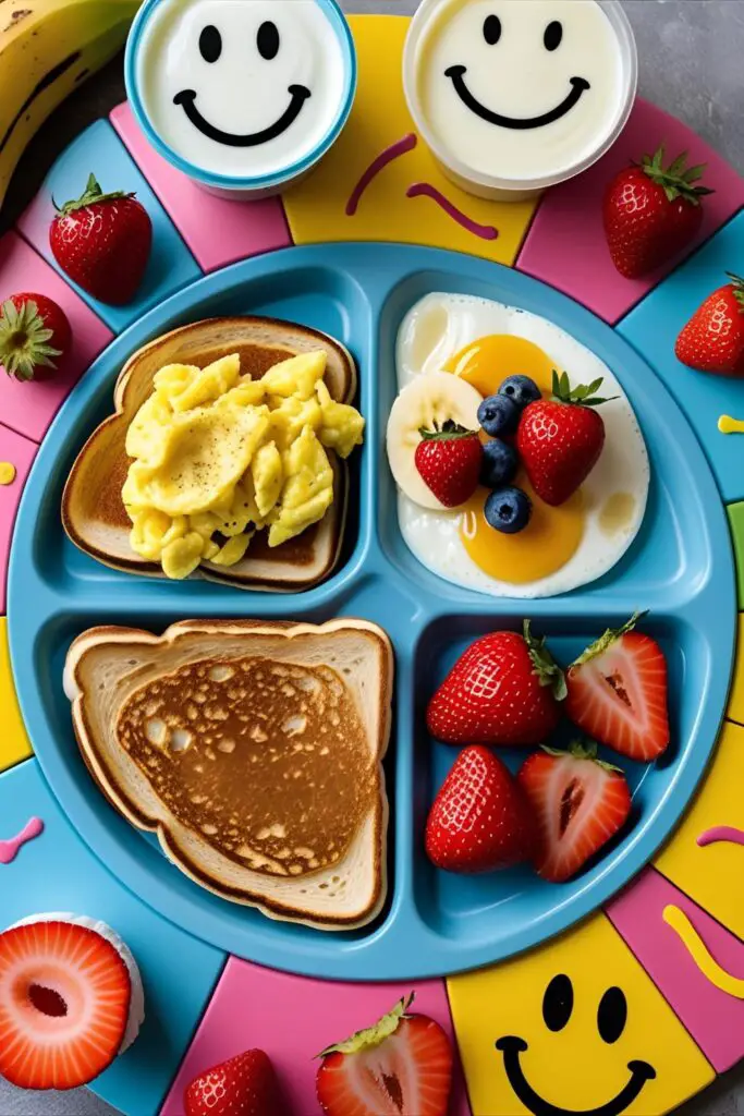 Healthy and creative breakfast ideas for kids with colorful food styling