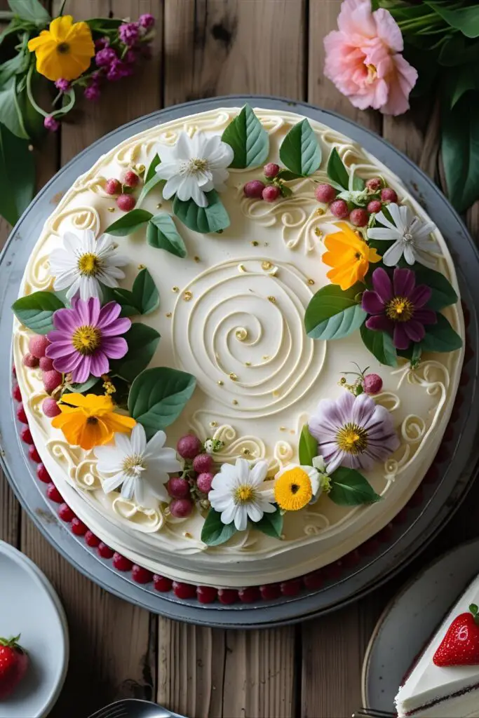 Chocolate birthday cake slice with glossy frosting and raspberry on top