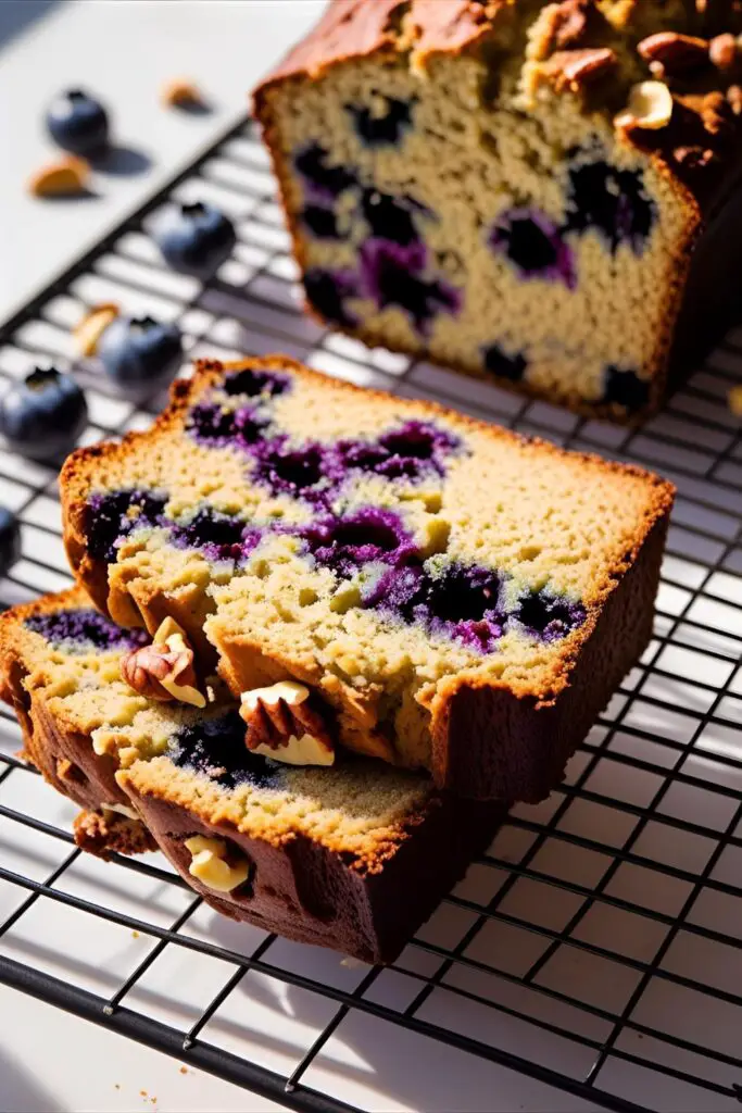 Close-up of low‑sugar banana bread slice with chocolate chips and oats