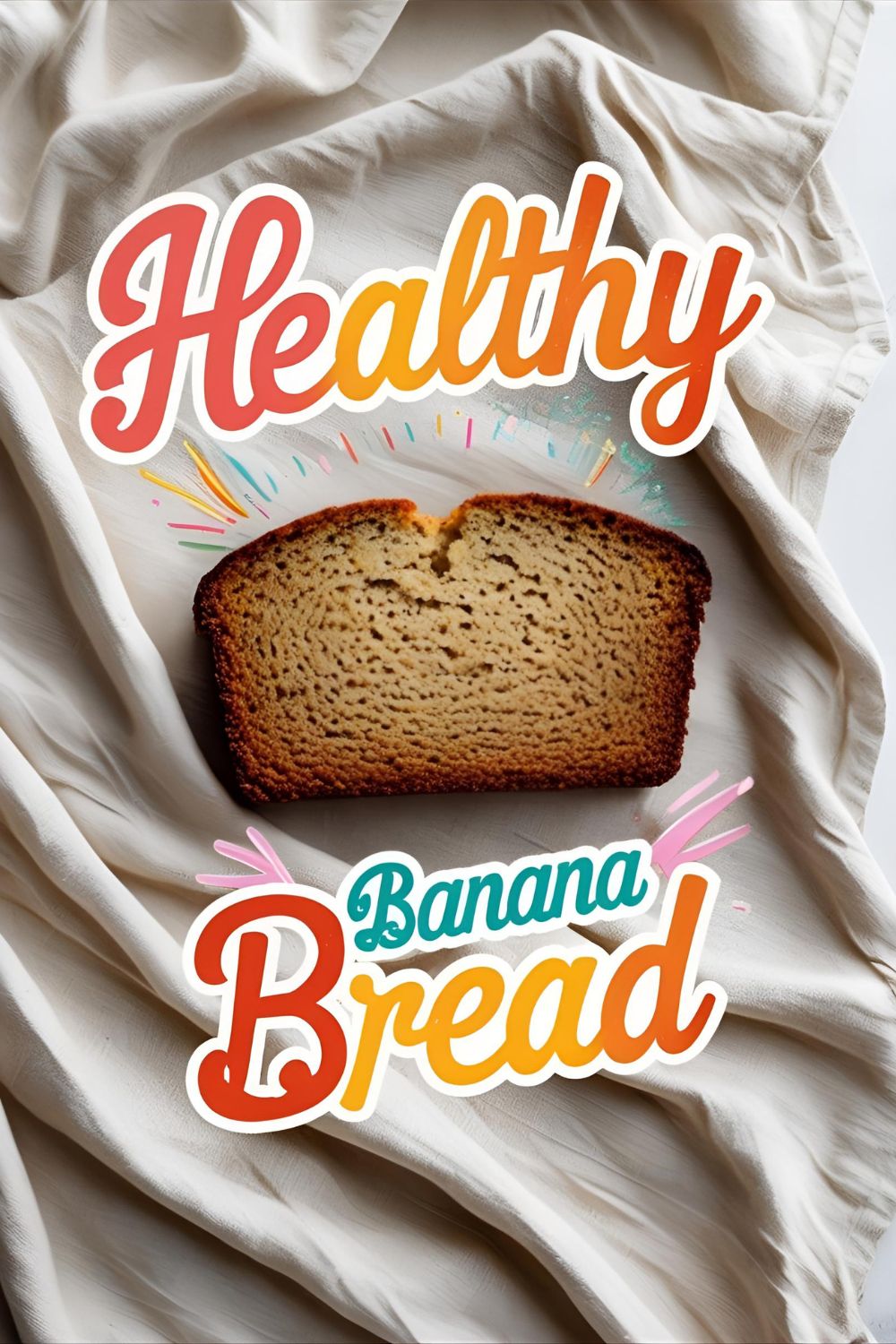 Moist whole wheat banana bread slice with oats and yogurt visible