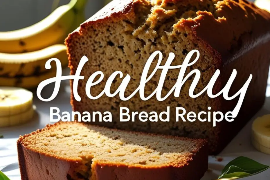 Sliced healthy banana bread loaf with blueberries and nuts