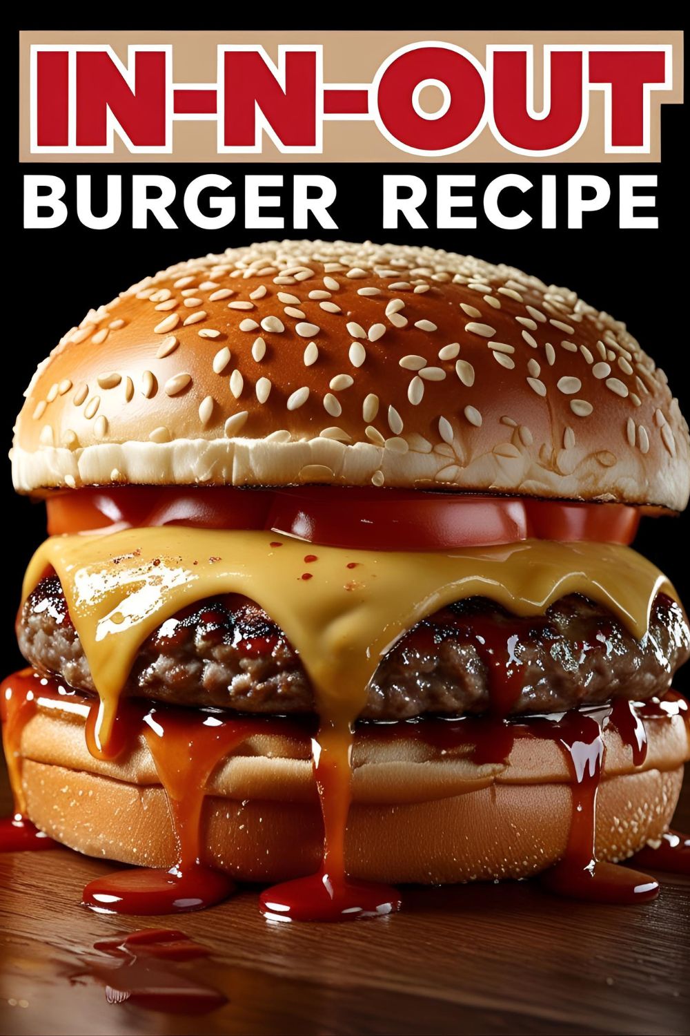 Copycat In-N-Out burger with melted cheese and secret sauce dripping