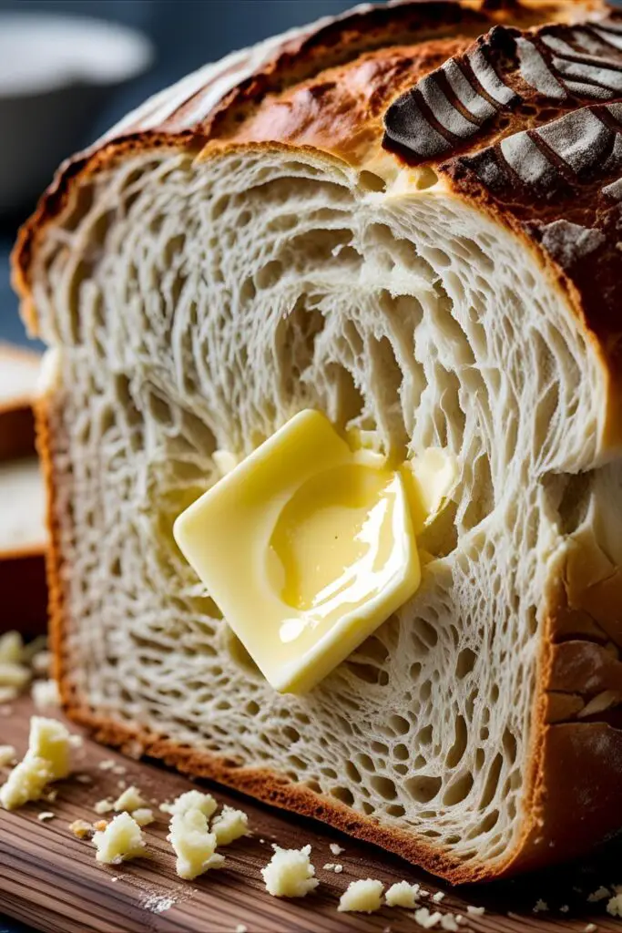 Irish soda bread topped with cheese and caraway seeds