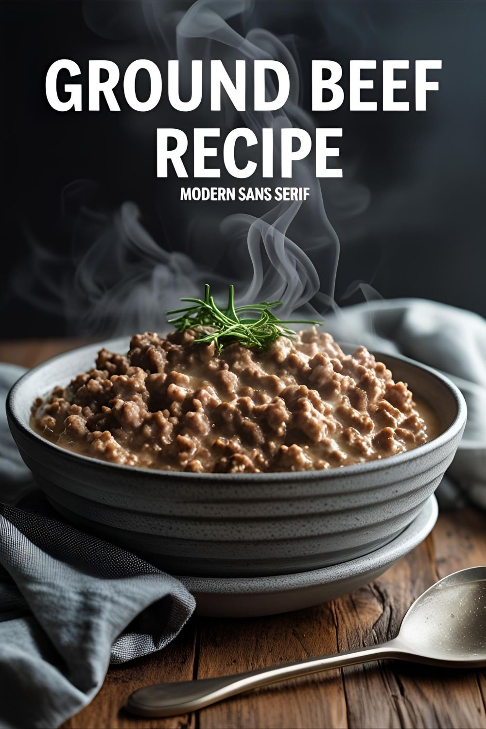 Creamy ground beef skillet with veggies garnished with parsley