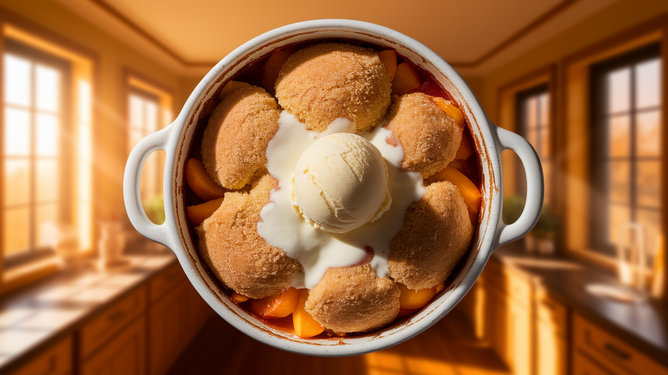 Peach Cobbler with Fresh Peaches
