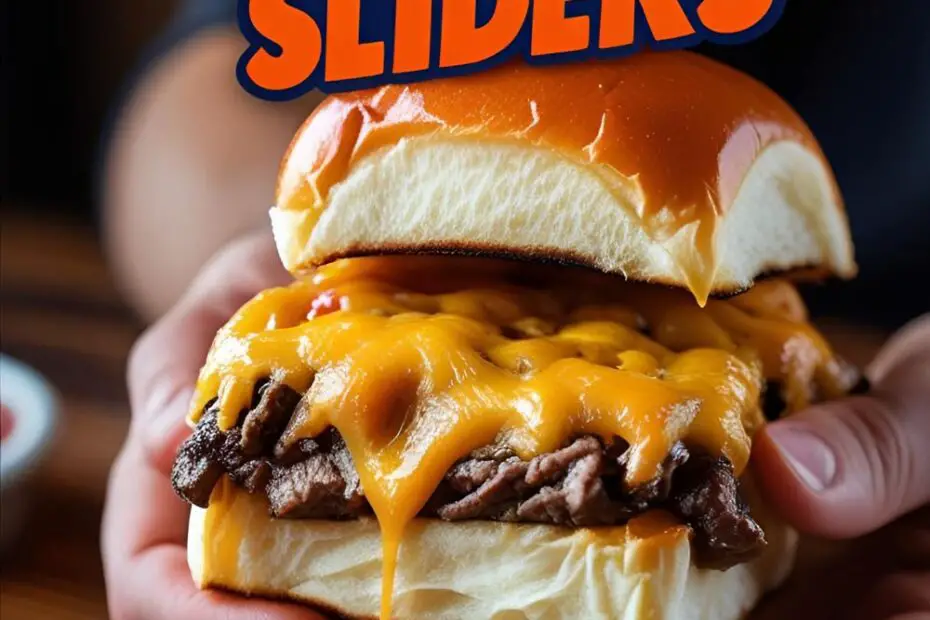 Oven‑fresh Philly cheesesteak sliders with melted cheese