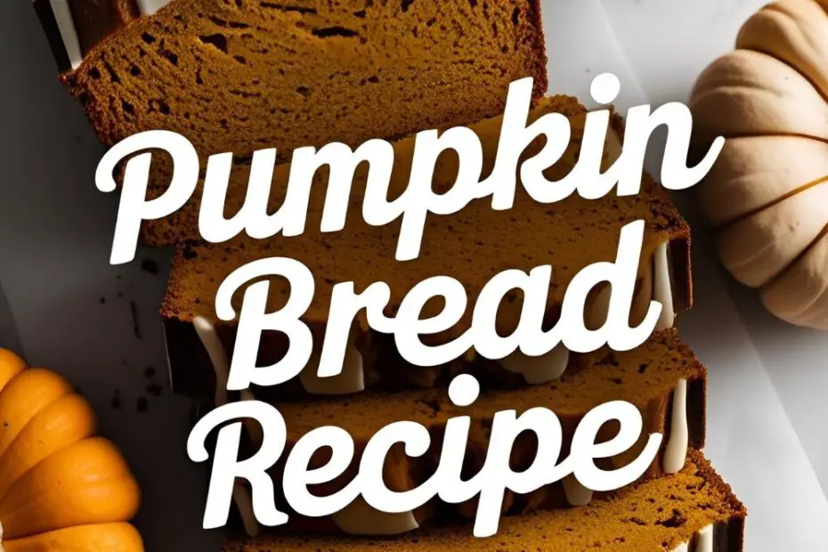 Slice of pumpkin bread loaf with crumb texture visible