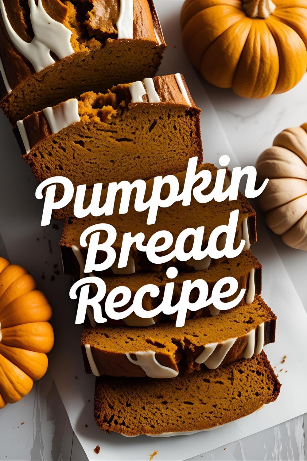 Slice of pumpkin bread loaf with crumb texture visible