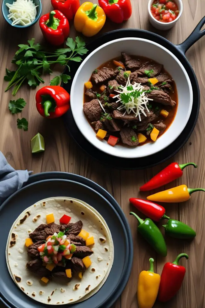 Quick ground beef skillet served with toppings in a cozy kitchen
