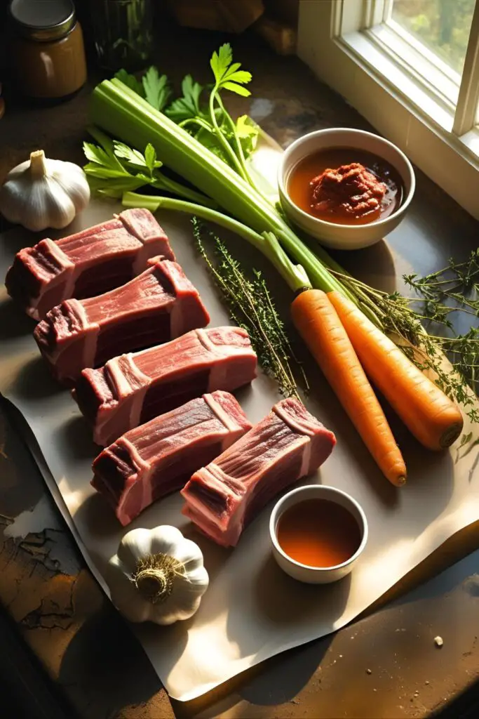  Tender beef short ribs with rich sauce