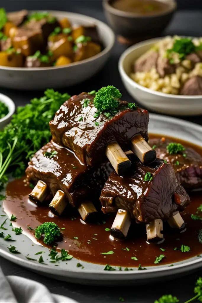 Beef short ribs in Instant Pot with sauce