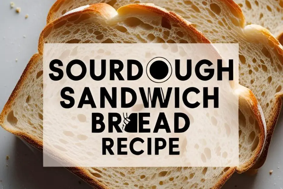 Soft tangy sourdough loaf sliced on cutting board for sandwiches