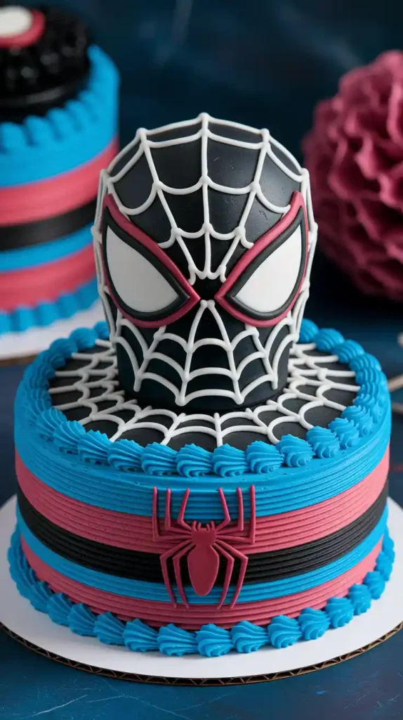 Heroic Spider‑Man Cake Close-Up