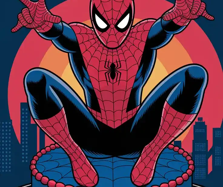 Spider‑Man Cake with Web Frosting Tutorial