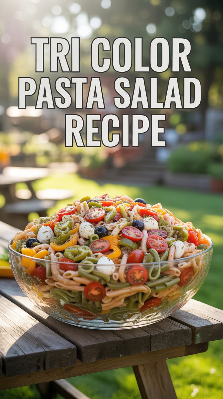 TRI COLOR PASTA SALAD RECIPE