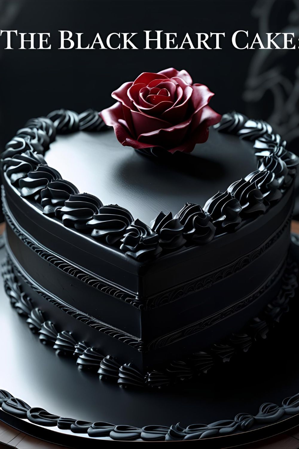 Stunning Black Heart Cake: Easy Vintage Piping Tutorial & Recipe! 🖤