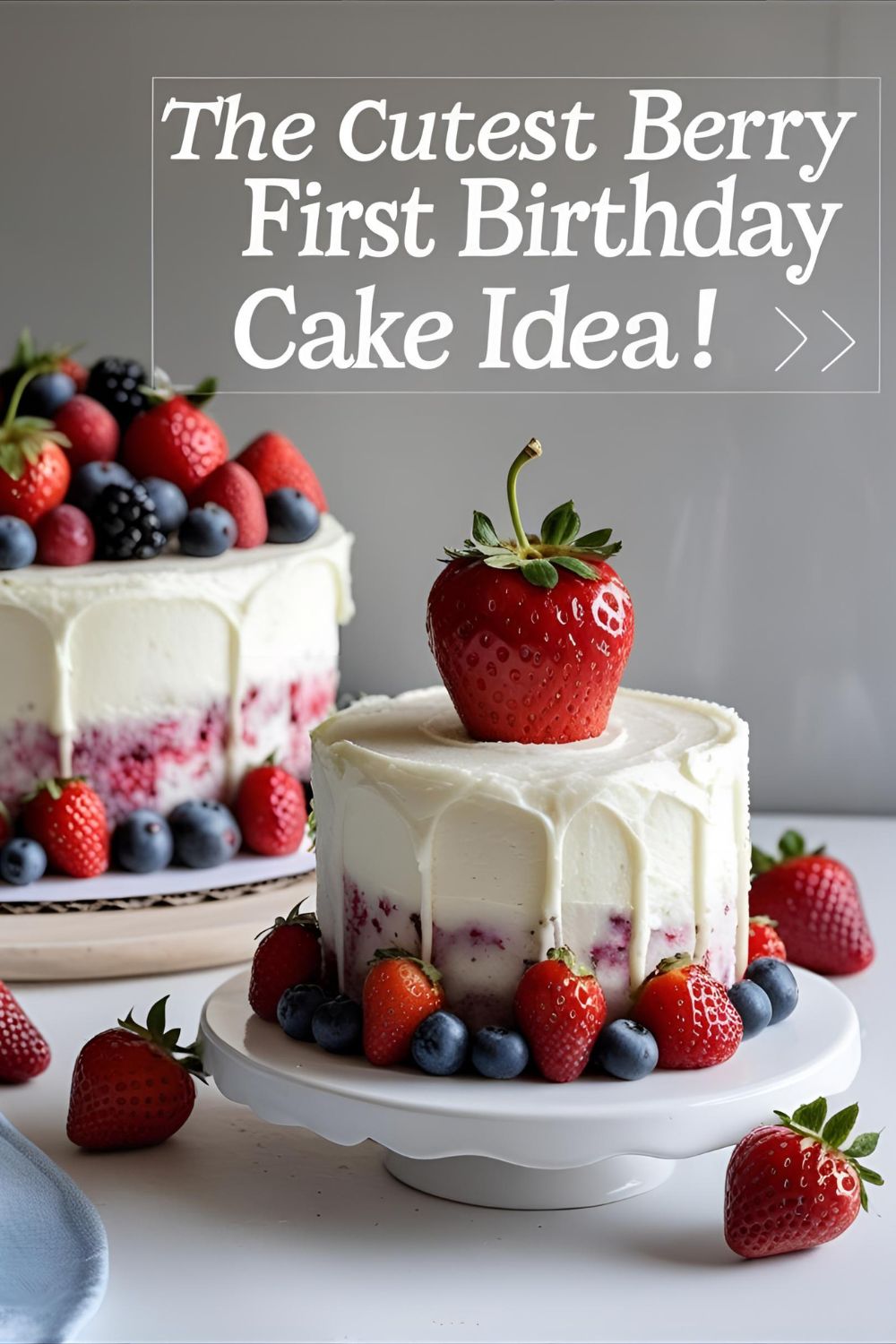 A modern white cake with a gold wafer paper sail and the text overlay "The Wafer Paper Cake, Demystified".