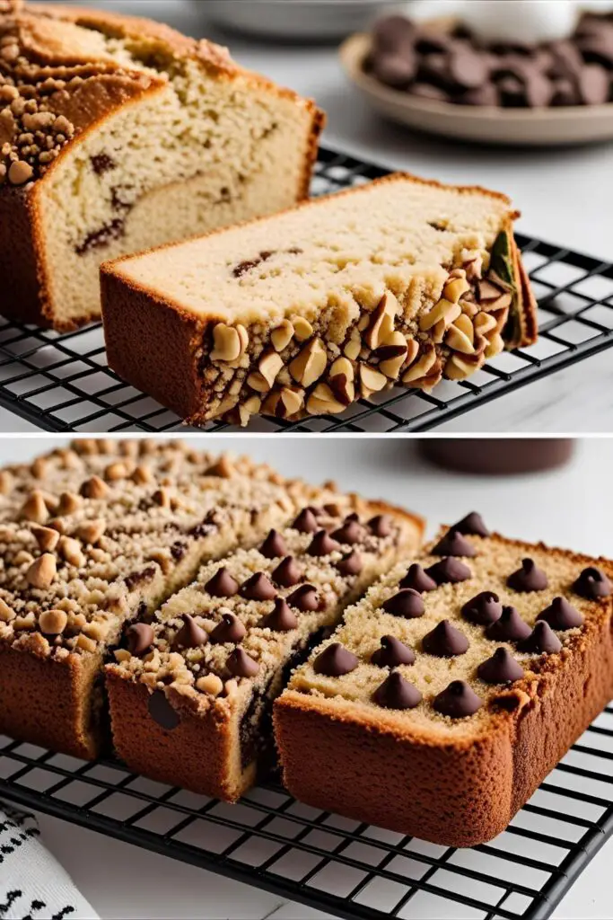 Bread loaf showing zucchini banana crumb texture.