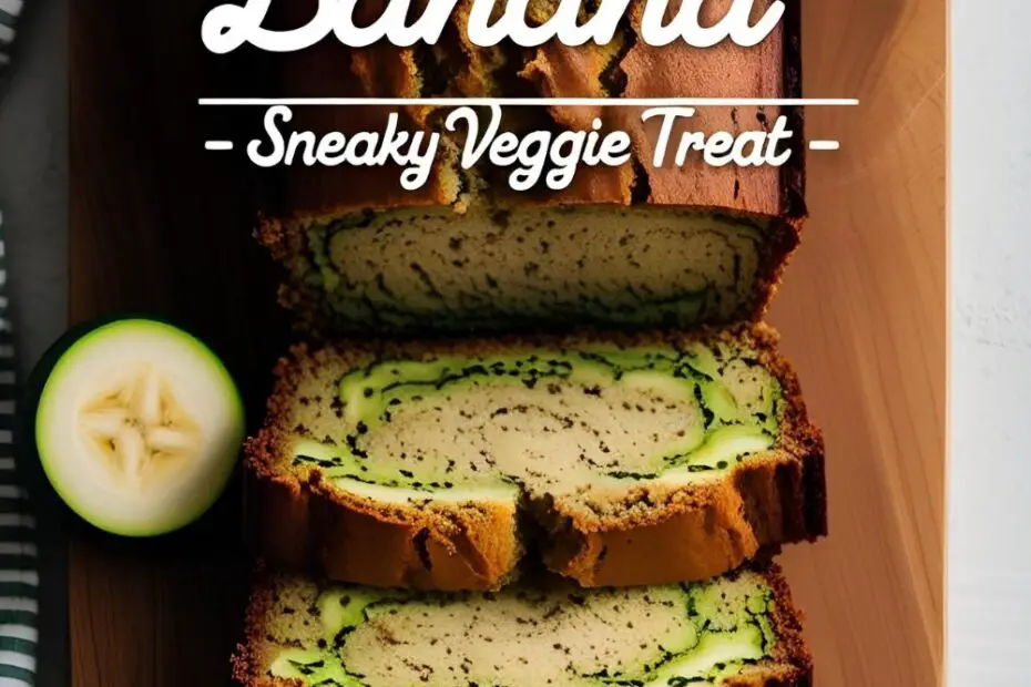 Sliced zucchini banana bread loaf showing crumb.