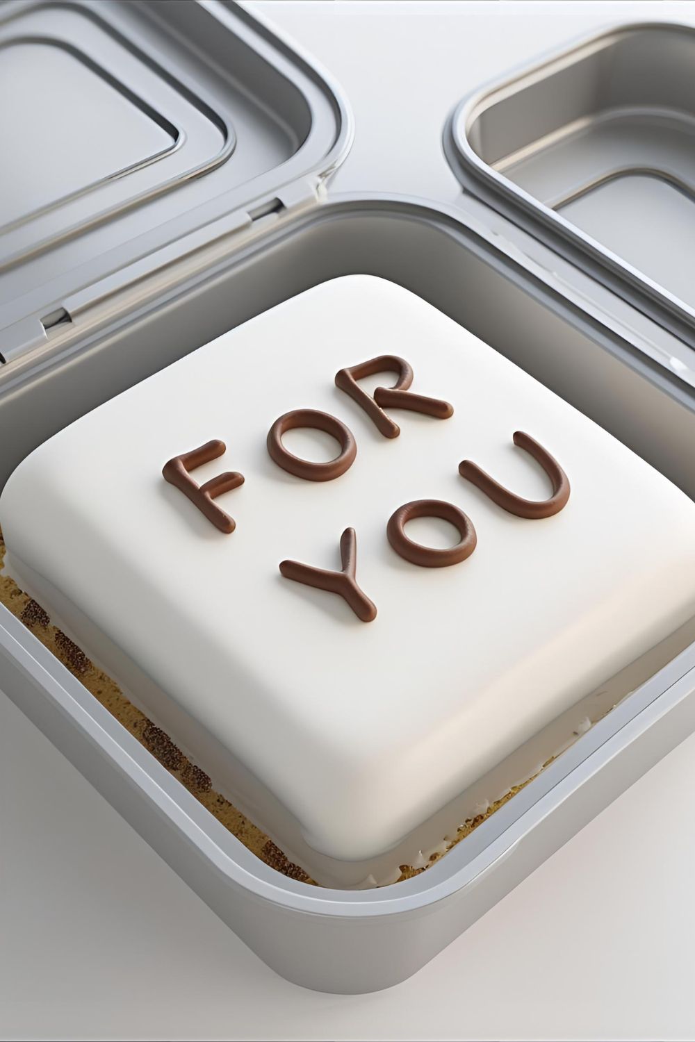 A cute minimalist bento cake in a box, with the text overlay "Easy Bento Cake Ideas You'll Love".