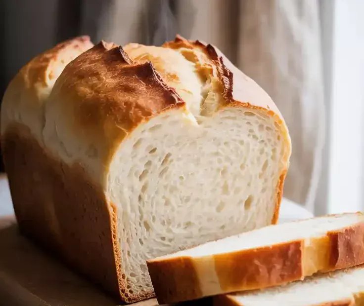 A Pinterest pin with the text "You Can Make This Bread. Yes, YOU." over a photo of a beautiful, crusty loaf of homemade bread.