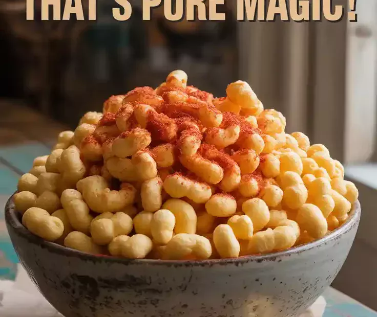 A Pinterest pin with the text "The 5-Minute Snack Hack That's Pure Magic!" over a photo of a big bowl of crispy, air-fried duros.