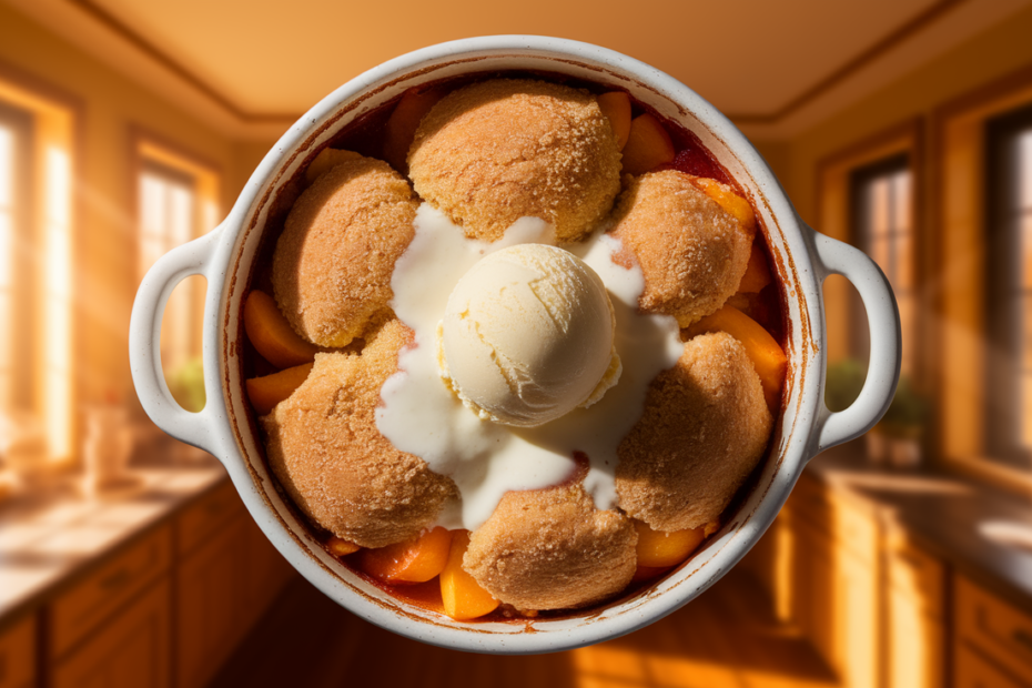 Peach Cobbler with Fresh Peaches