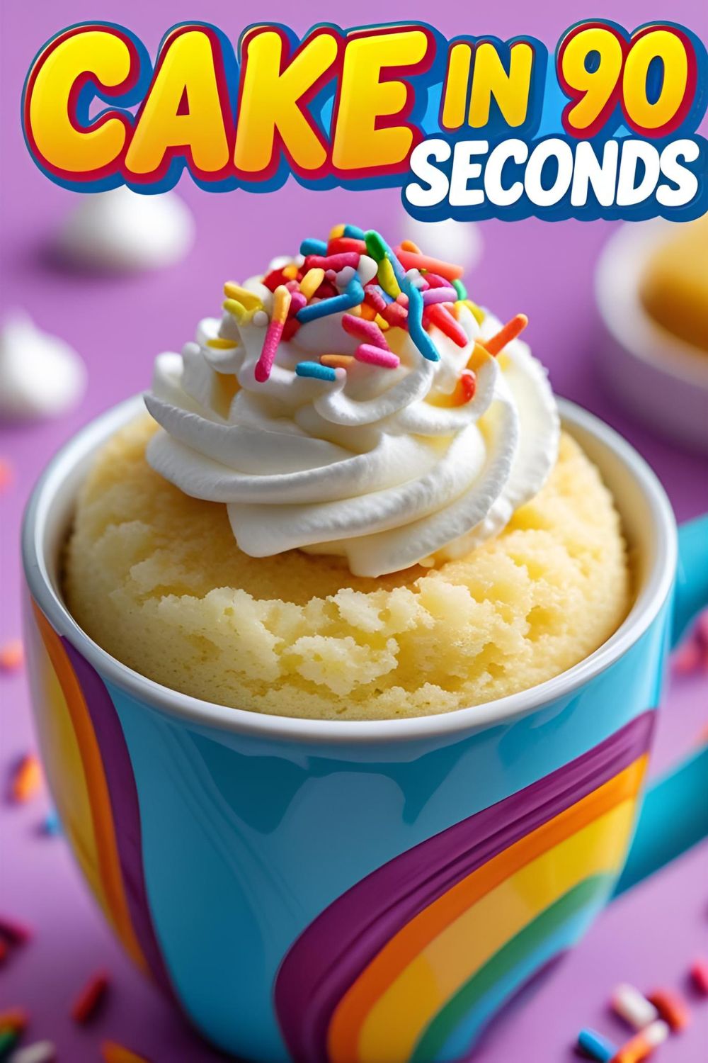 A guide on how to make the best, quick, and easy vanilla mug cake in the microwave.