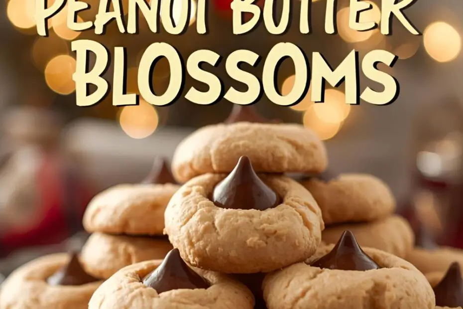 The best classic recipe for soft and chewy peanut butter blossom cookies, perfect for the holidays.