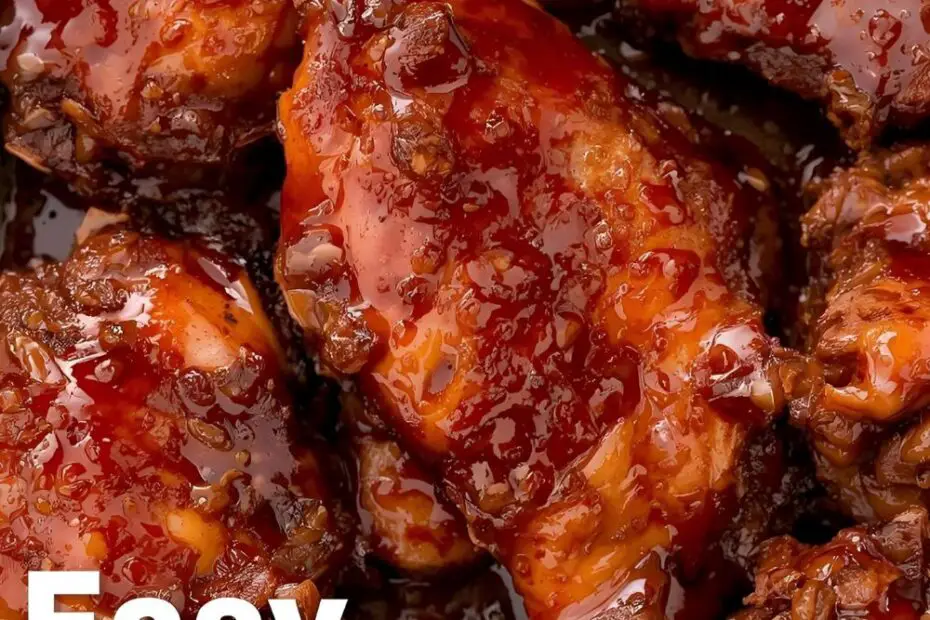 A delicious and simple recipe for making juicy baked BBQ chicken at home.
