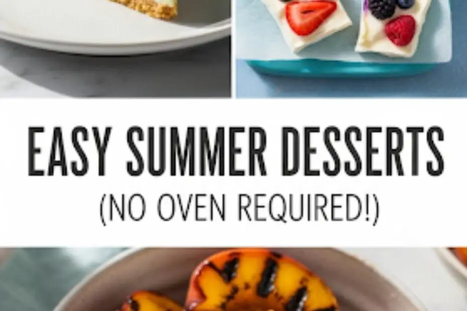 Text overlay "Easy Things to Bake" over a bright, inviting collage of different simple baked goods, like peanut butter cookies, a slice of dump cake, and a pumpkin muffin.