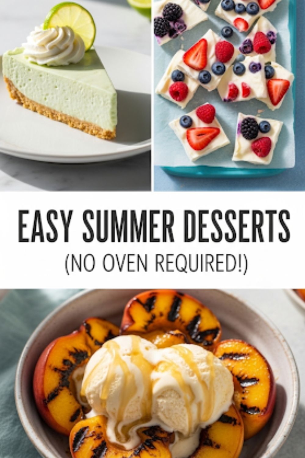 Text overlay "Easy Things to Bake" over a bright, inviting collage of different simple baked goods, like peanut butter cookies, a slice of dump cake, and a pumpkin muffin.