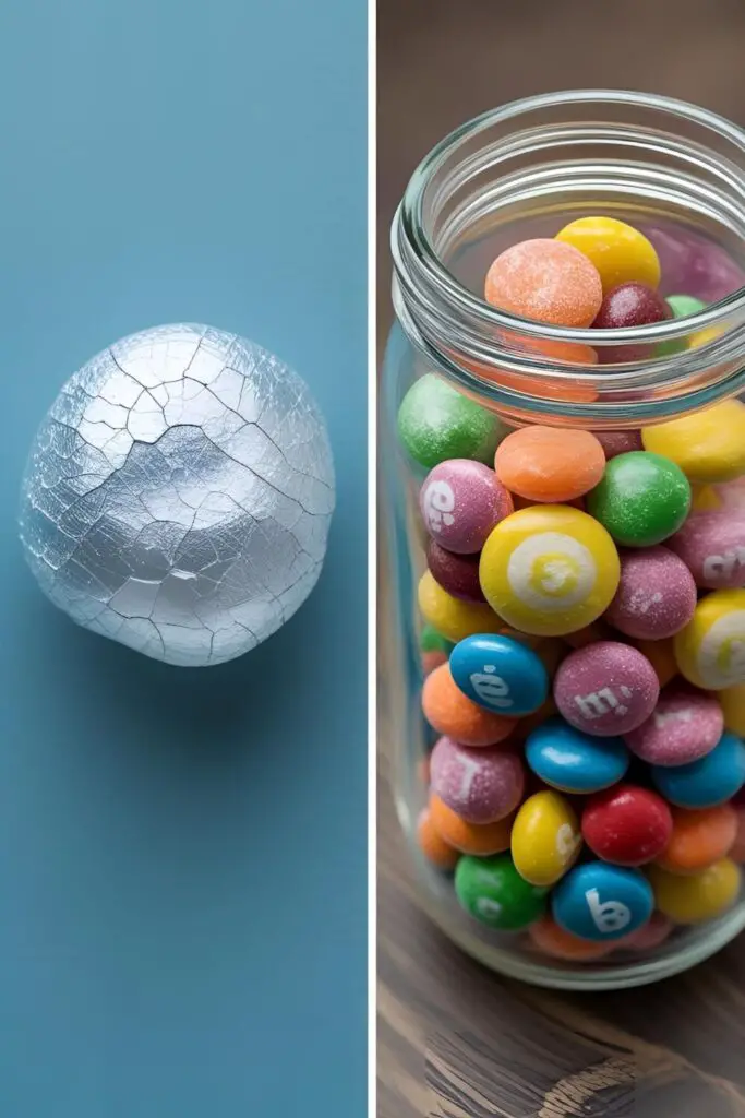  A bowl of assorted colorful, crunchy, and puffy finished freeze-dried candy made at home.