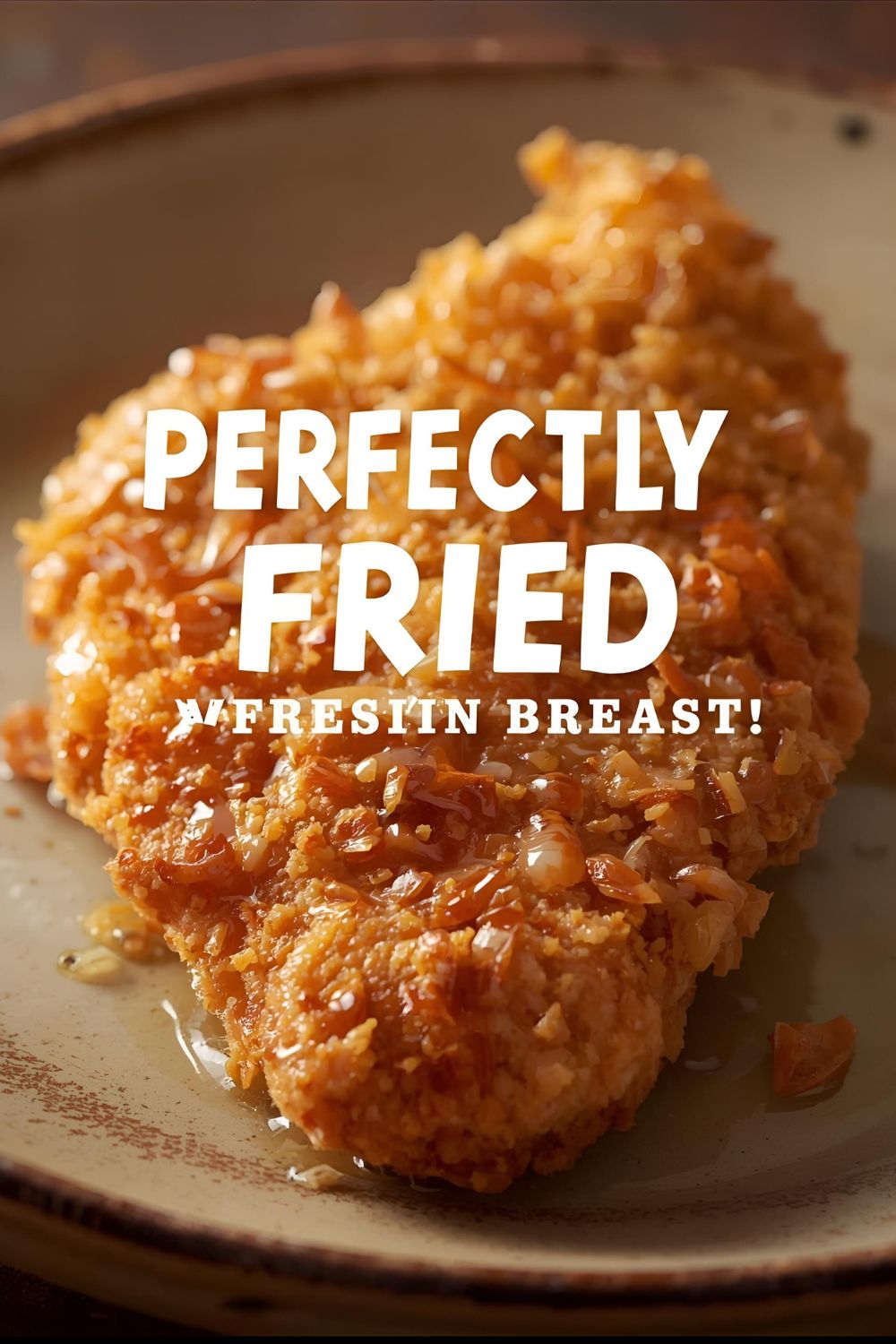 An easy recipe for how to make perfectly crispy and juicy fried chicken breast at home.