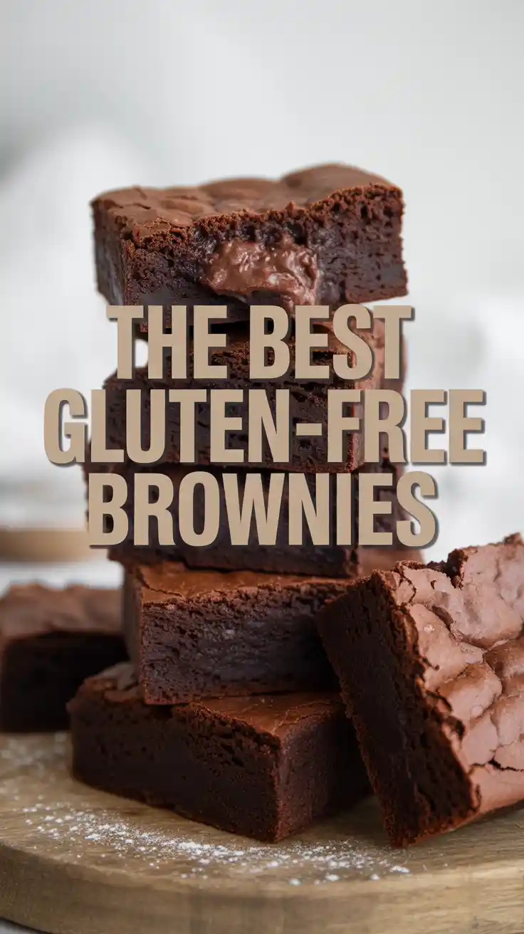 A delicious stack of fudgy, homemade gluten-free brownies, showcasing a perfect introduction to gluten-free baking.