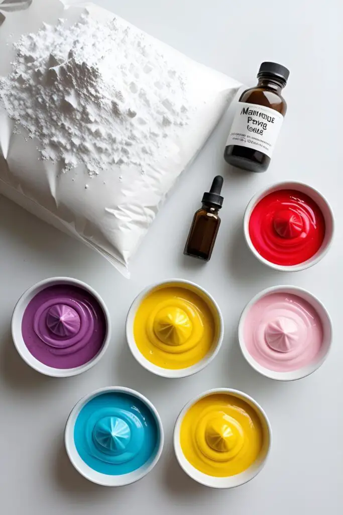Ingredients for making DIY custom sprinkles from scratch