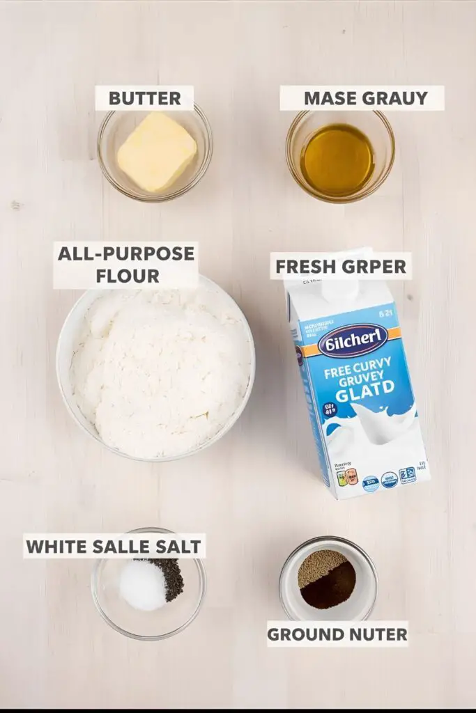 The short and simple list of ingredients needed to make delicious homemade white gravy