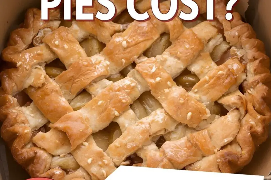 A beautiful homemade pie with a price tag and the text "How Much Do Homemade Pies Cost?"
